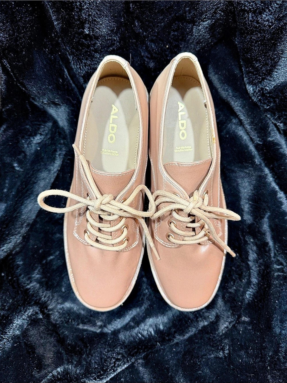 ALDO Leather Platform Lace-Up Shoes Pink US 5 Like New